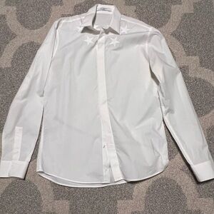 Givenchy Star Embroidered Poplin Button Down Shirt Size 40 M